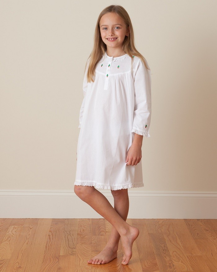 Jacaranda Living Childrens White Cotton Dress Embroidered EL230 ...